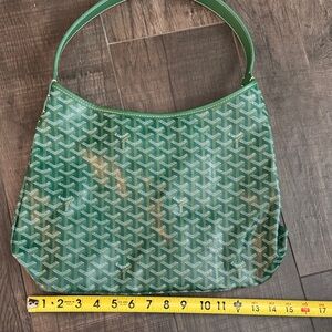 Elegant Green Patterned Shoulder Bag